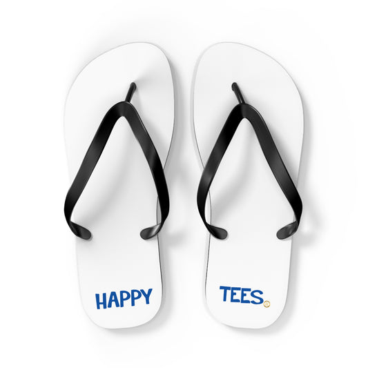 Happy Tees® Flip Flops (Split words on each foot) Shoes HAPPY TEES® BRAND