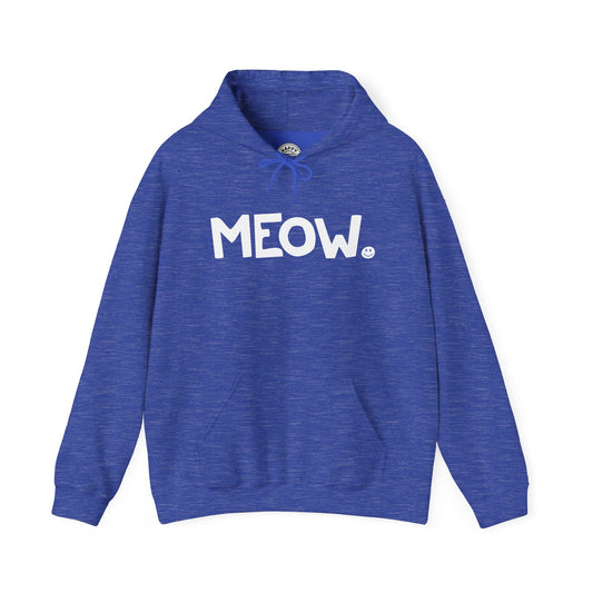 MEOW Happy Tee (Hoodie) Hoodie XL / Heather Sport Royal HAPPY TEES® BRAND
