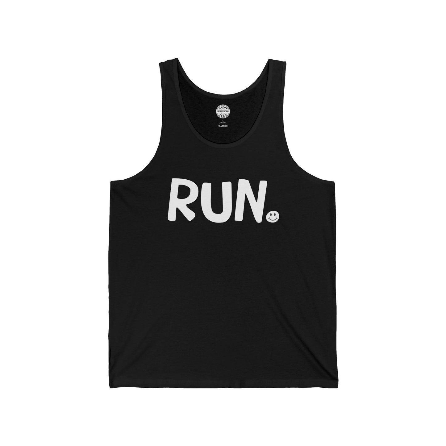 RUN Happy Tee (Tank Top) Tank Top 2XL / Black HAPPY TEES® BRAND