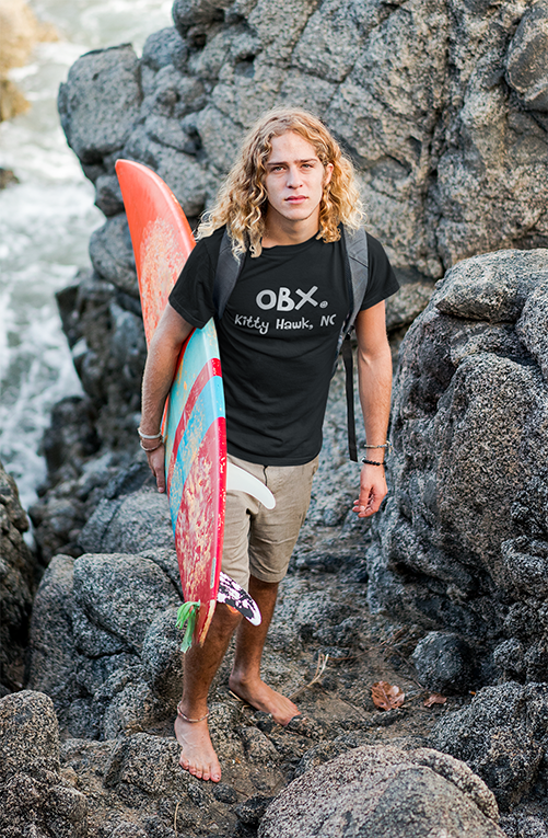 OBX Happy Tee (Silver) T-Shirt HAPPY TEES® BRAND