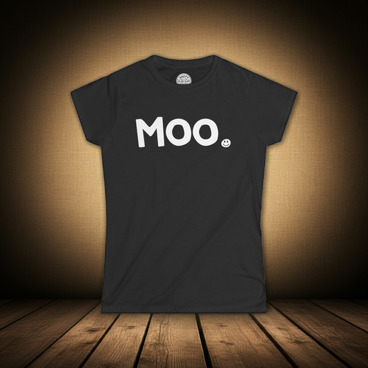 MOO Happy Tee (Women's Tee) T-Shirt HAPPY TEES® BRAND