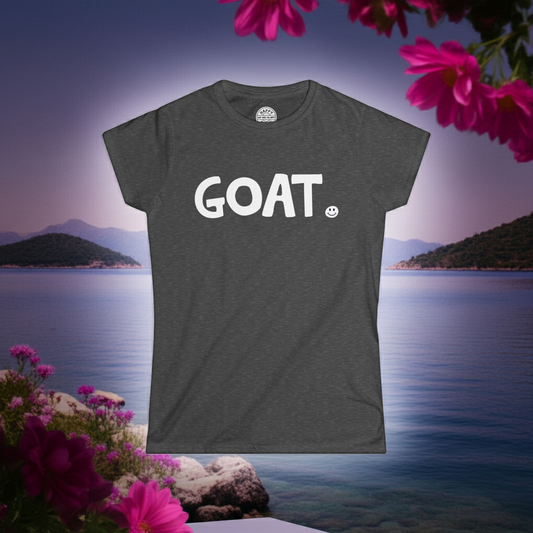 GOAT Happy Tee (Women's Tee) T-Shirt HAPPY TEES® BRAND