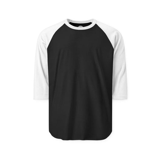 BASIC Happy Tee (Long Sleeve Raglan) Long-sleeve 2XL / Black/White HAPPY TEES® BRAND