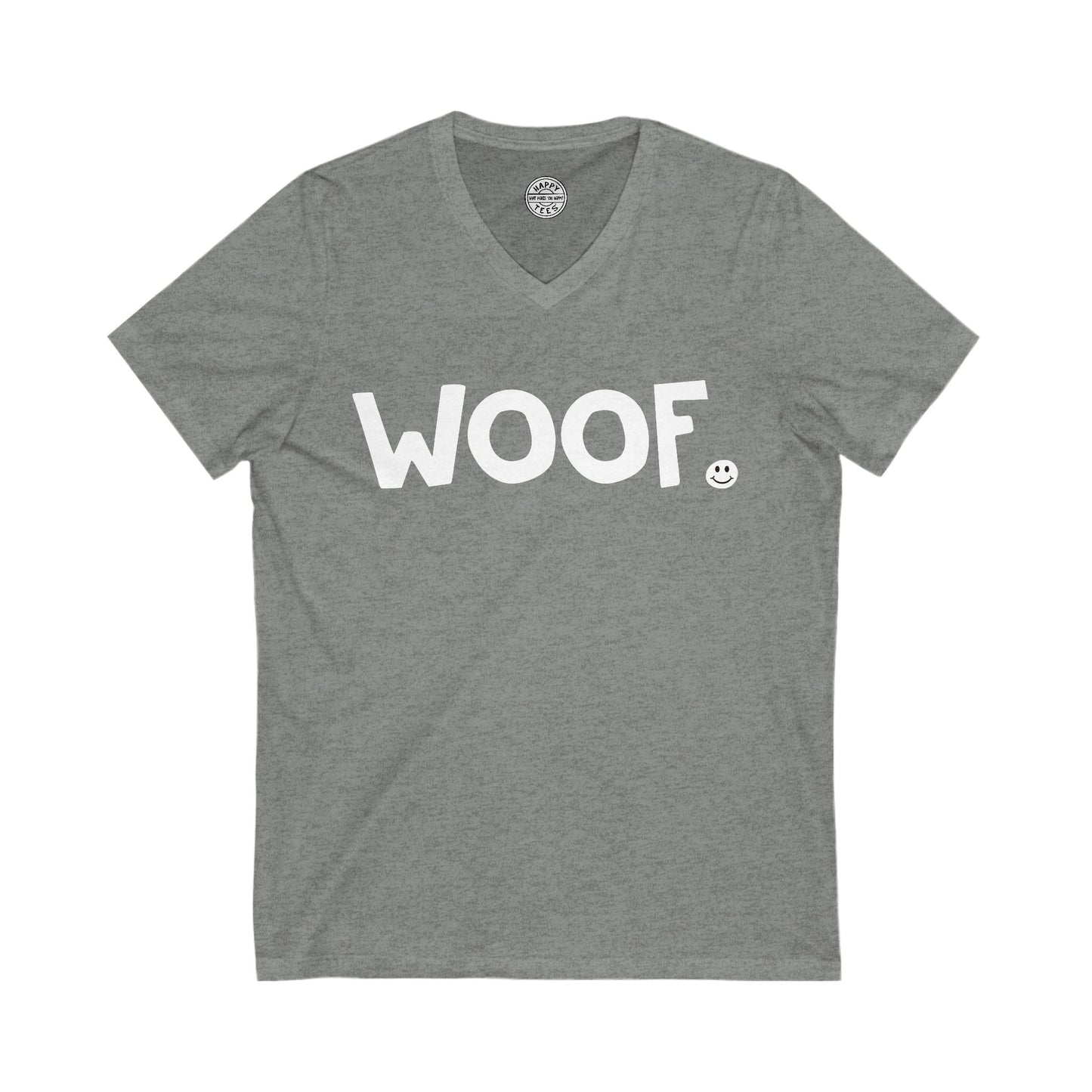 WOOF Happy Tee (V-Neck) Printify