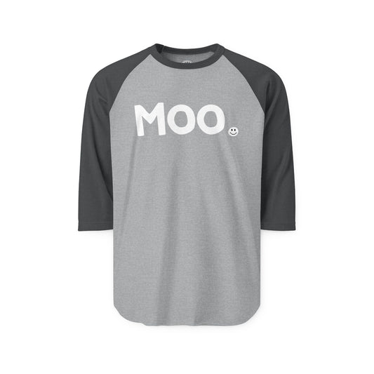 MOO Happy Tee (Long Sleeve Raglan) Long-sleeve HAPPY TEES® BRAND