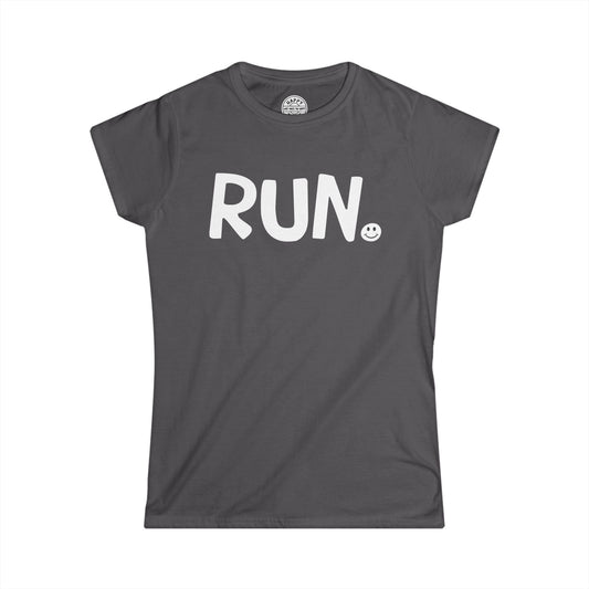 RUN Happy Tee (Women's Tee) T-Shirt HAPPY TEES® BRAND