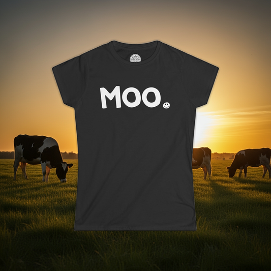 MOO Happy Tee (Women's Tee) T-Shirt HAPPY TEES® BRAND