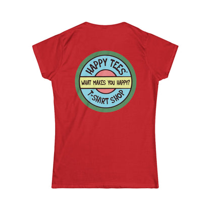 Happy Tees® T‑Shirt (Women's Tee without front logo)  T-Shirt  HAPPY TEES® BRAND