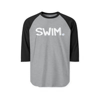 SWIM Happy Tee (Long Sleeve Raglan)  Long-sleeve 2XL / Heather Grey/Black HAPPY TEES® BRAND