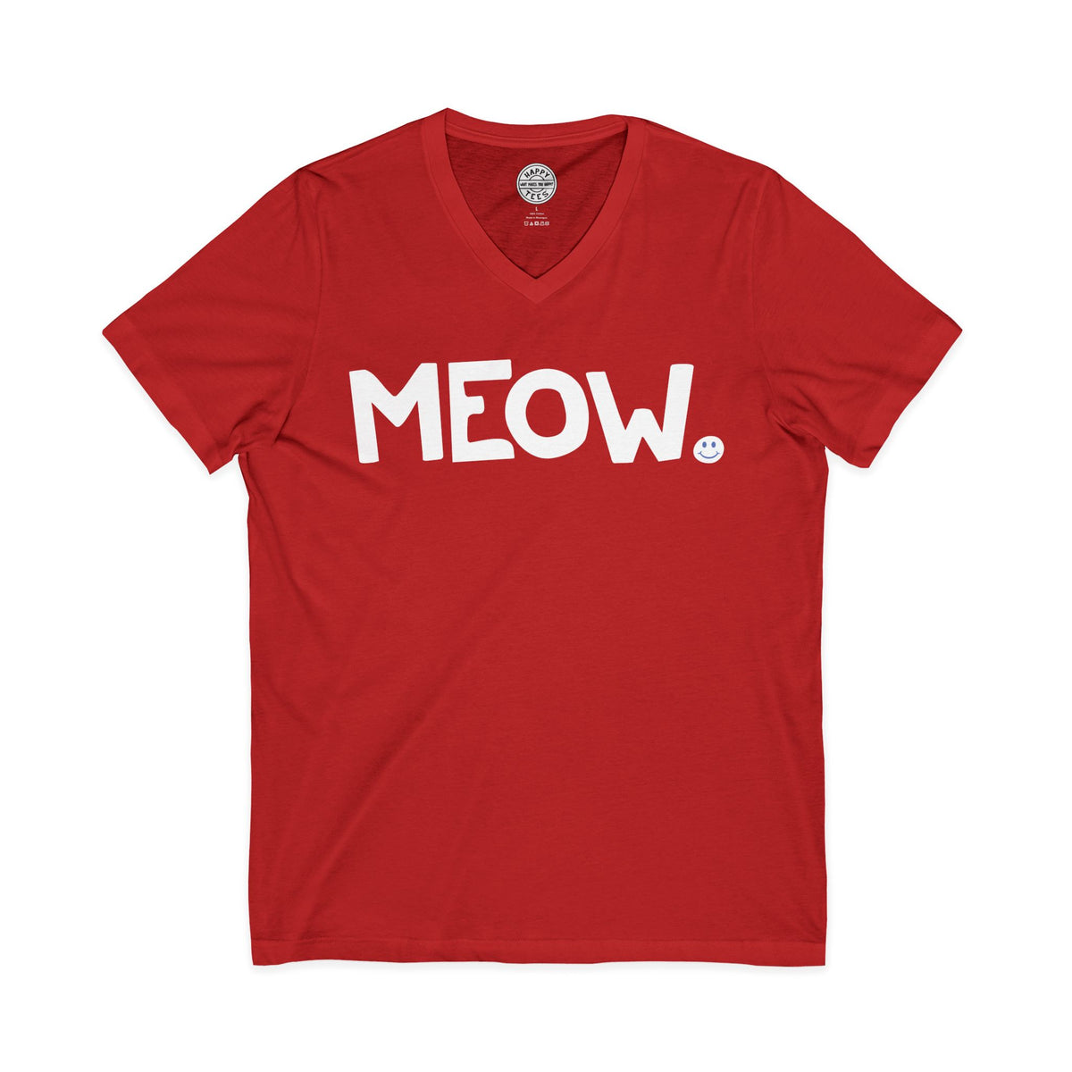 MEOW Happy Tee (V-Neck)  V-neck  HAPPY TEES® BRAND