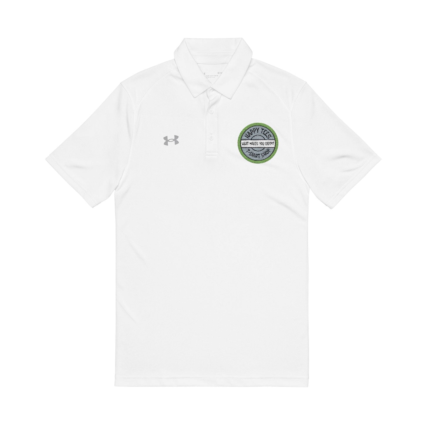 Happy Tees® Polo (Embroidery, Under Armour®)  T-Shirt 2XL / White HAPPY TEES® BRAND