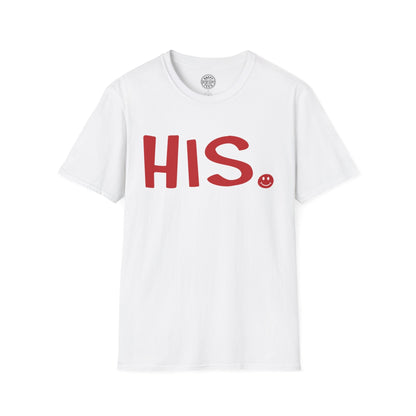 HIS Happy Tee (White tee with red graphic) Printify