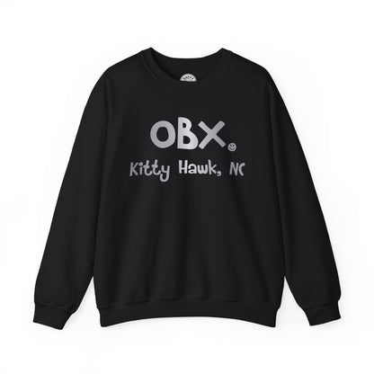 OBX Happy Tee (Sweatshirt, Silver) Printify