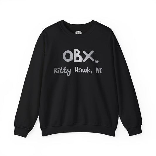 OBX Happy Tee (Sweatshirt, Silver) Printify