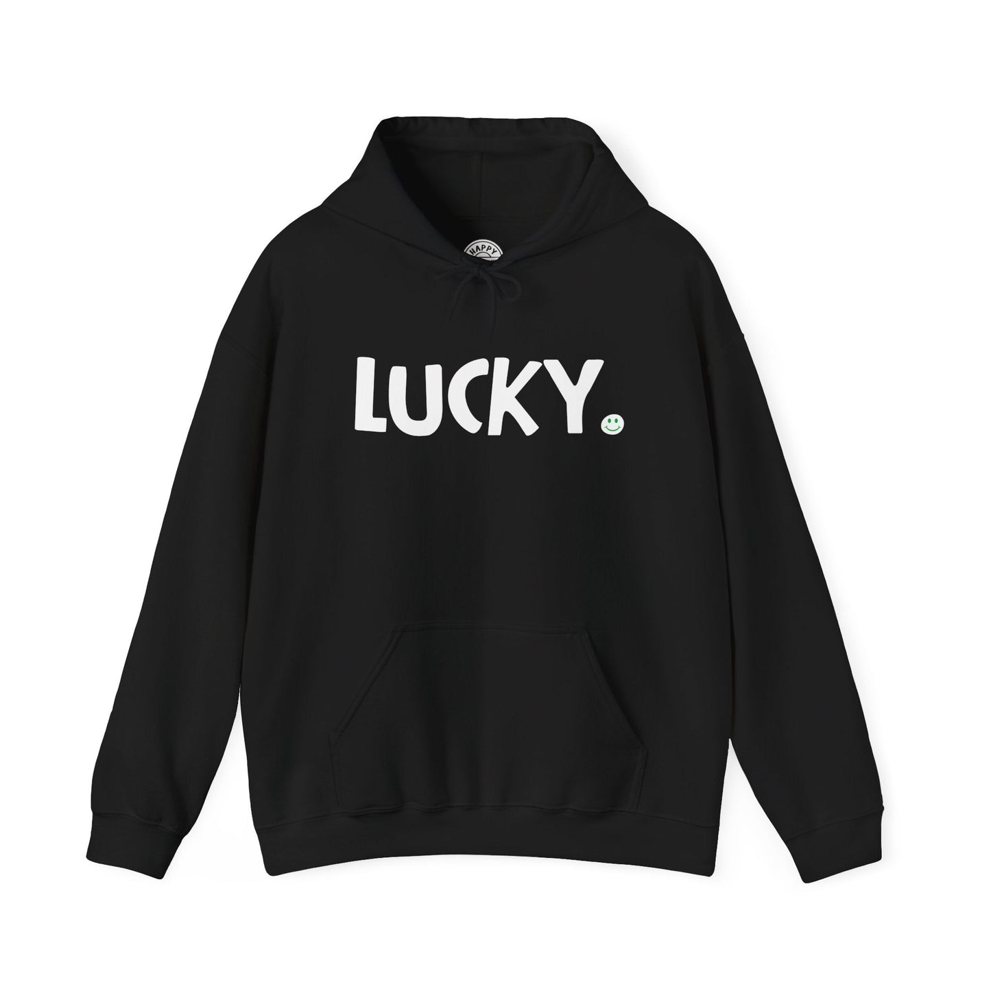 LUCKY Happy Tee (Hoodie)  Hoodie 2XL / Black HAPPY TEES® BRAND