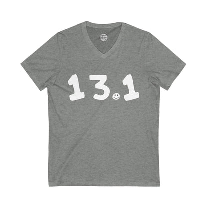 13.1 Happy Tee (V-Neck)  V-neck Deep Heather / 2XL HAPPY TEES® BRAND