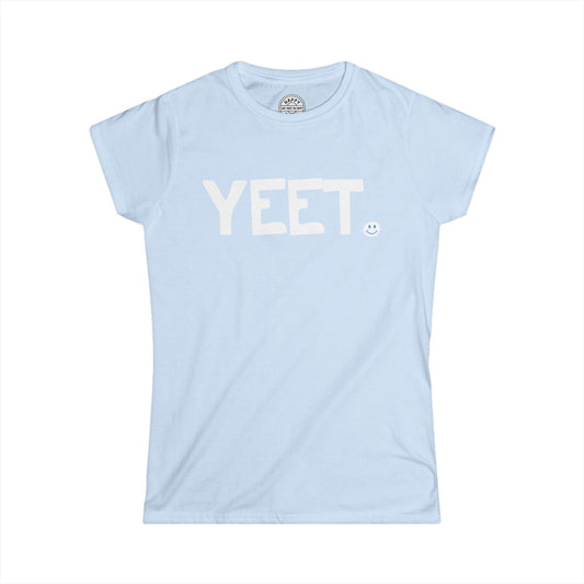 YEET Happy Tee (Women's Tee)  T-Shirt Light Blue / XL HAPPY TEES® BRAND