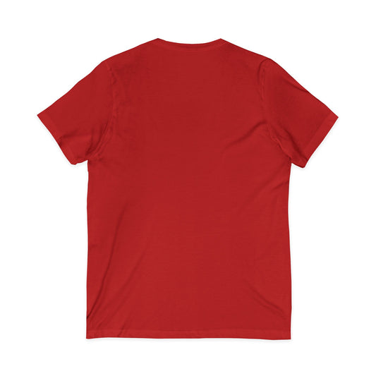 LOVE Happy Tee (V-Neck Red Tee with white graphic)