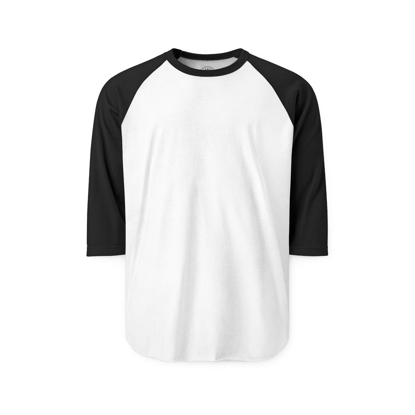 BASIC Happy Tee (Long Sleeve Raglan)  Long-sleeve 2XL / White/Black HAPPY TEES® BRAND