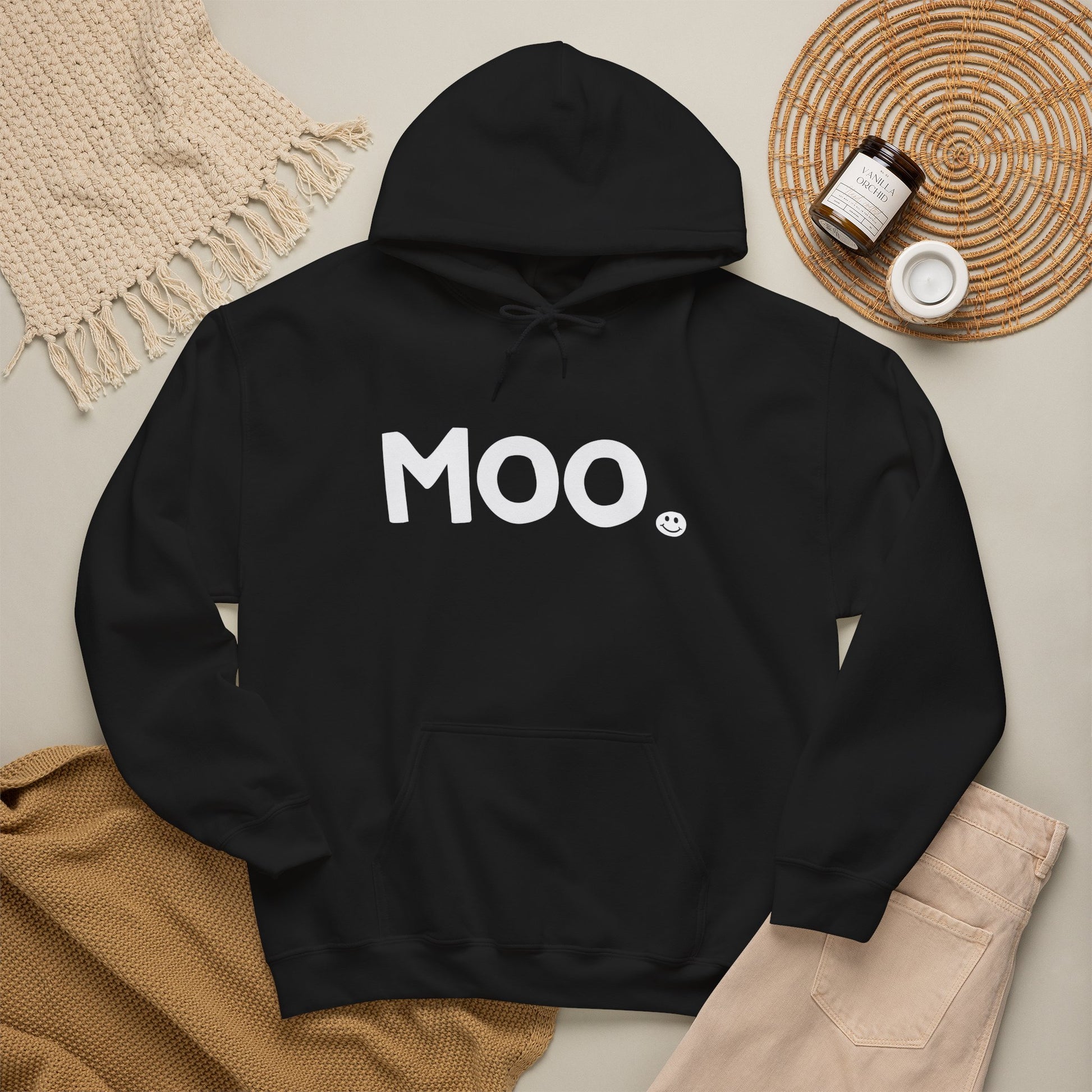 MOO Happy Tee (Hoodie)  Hoodie  HAPPY TEES® BRAND