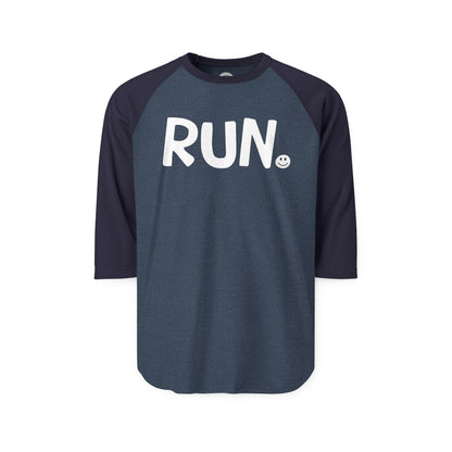 RUN Happy Tee (Long Sleeve Raglan)  Long-sleeve  HAPPY TEES® BRAND