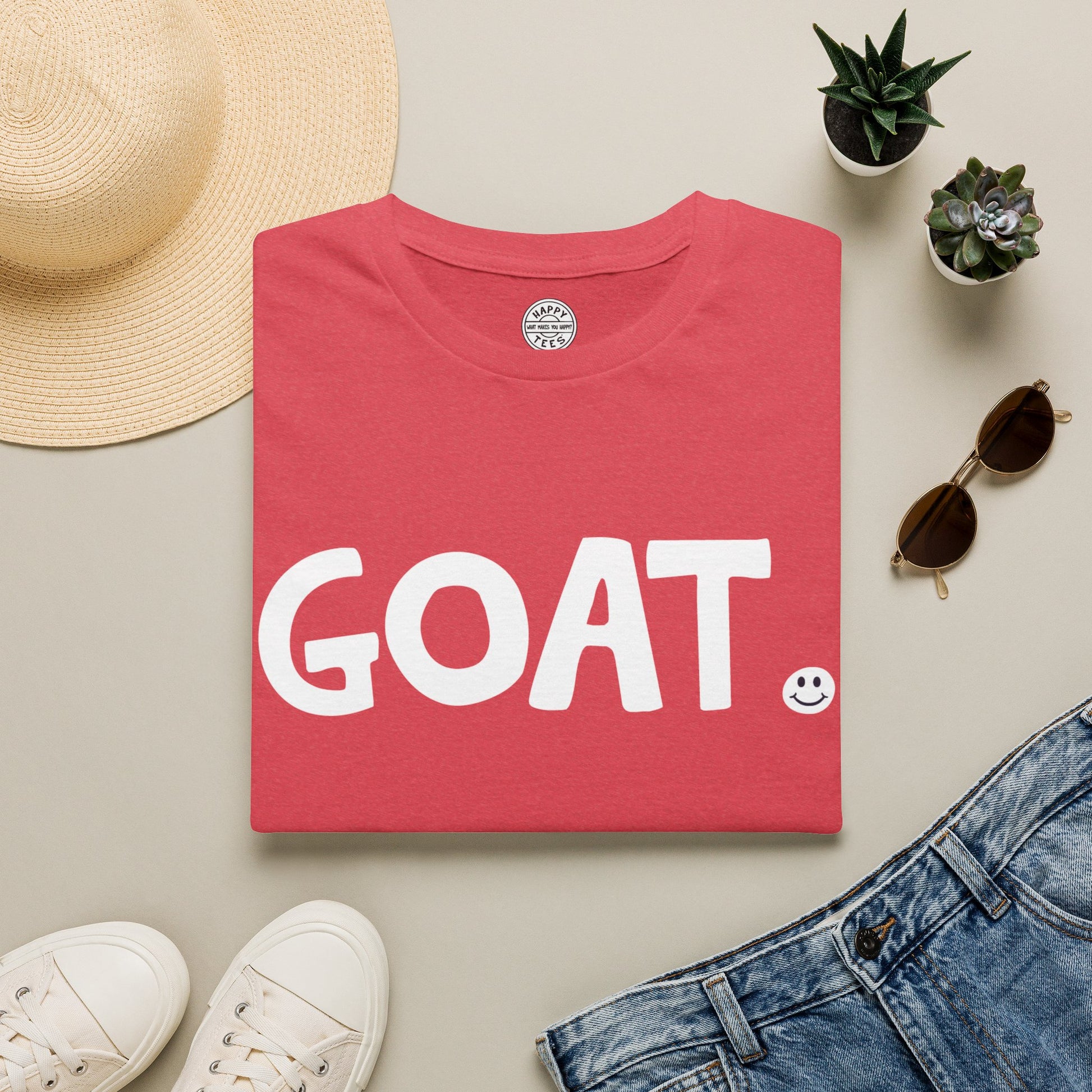 GOAT Happy Tee  T-Shirt  HAPPY TEES® BRAND