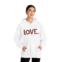 LOVE Happy Tee (White Hoodie with red graphic)