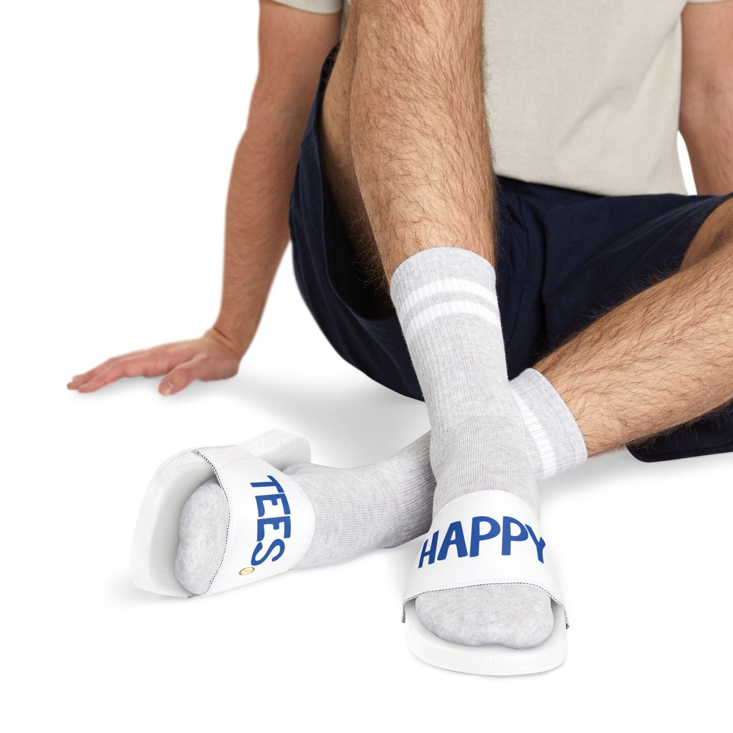 Happy Tees® Sandals (Split words on each foot)  Shoes  HAPPY TEES® BRAND