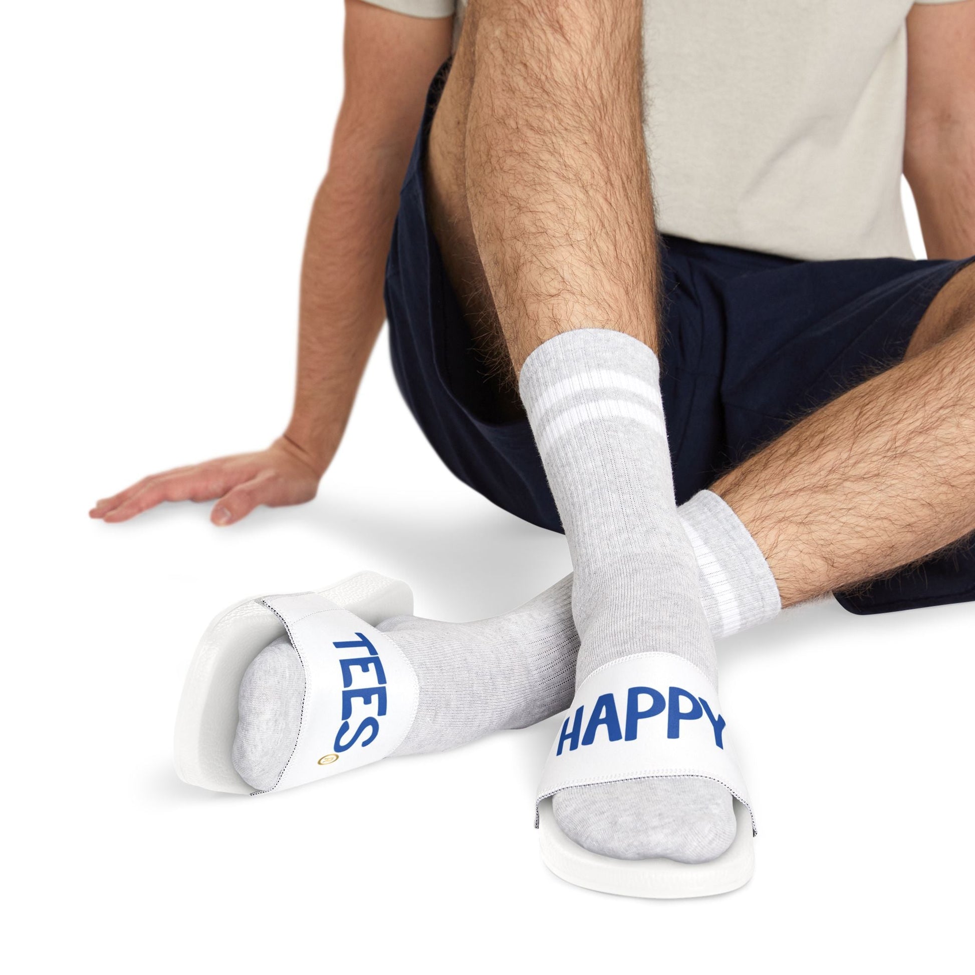 Happy Tees® Sandals (Split words on each foot)  Shoes  HAPPY TEES® BRAND