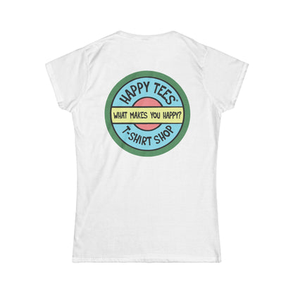Happy Tees® T‑Shirt (Women's Tee without front logo)  T-Shirt  HAPPY TEES® BRAND
