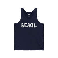 BEACH Happy Tee (Tank Top)  Tank Top 2XL / Navy HAPPY TEES® BRAND