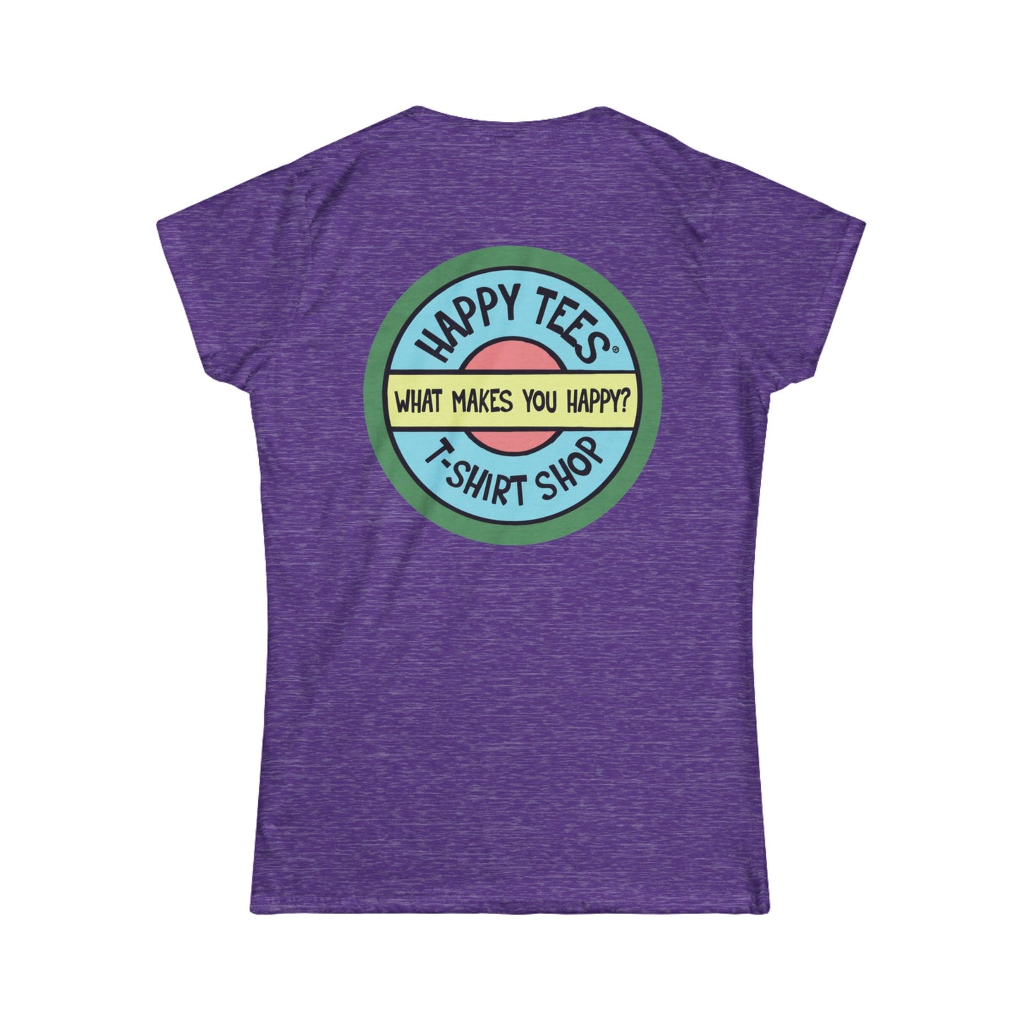 Happy Tees® T‑Shirt (Women's Tee without front logo)  T-Shirt  HAPPY TEES® BRAND