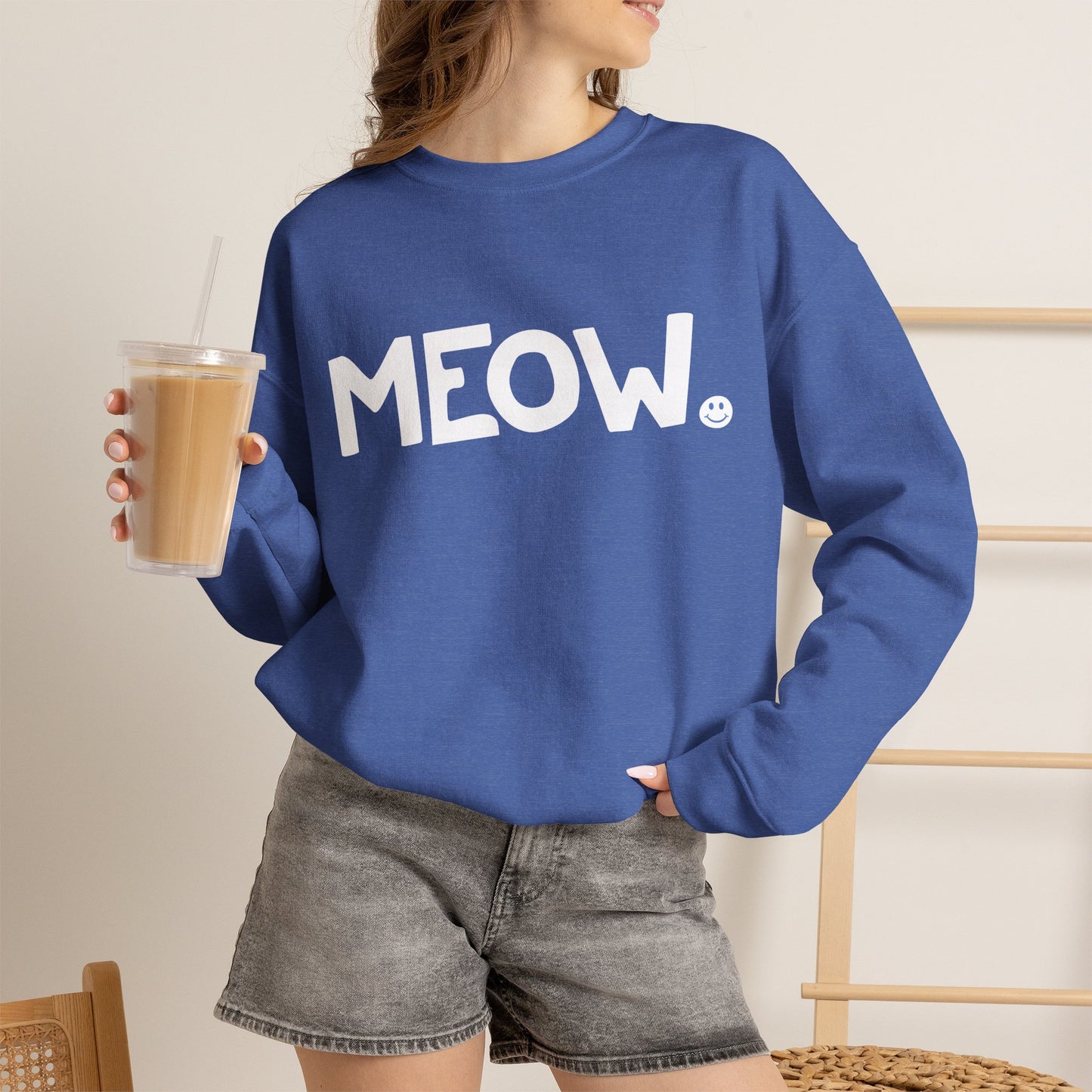 MEOW Happy Tee (Sweatshirt)  Sweatshirt  HAPPY TEES® BRAND