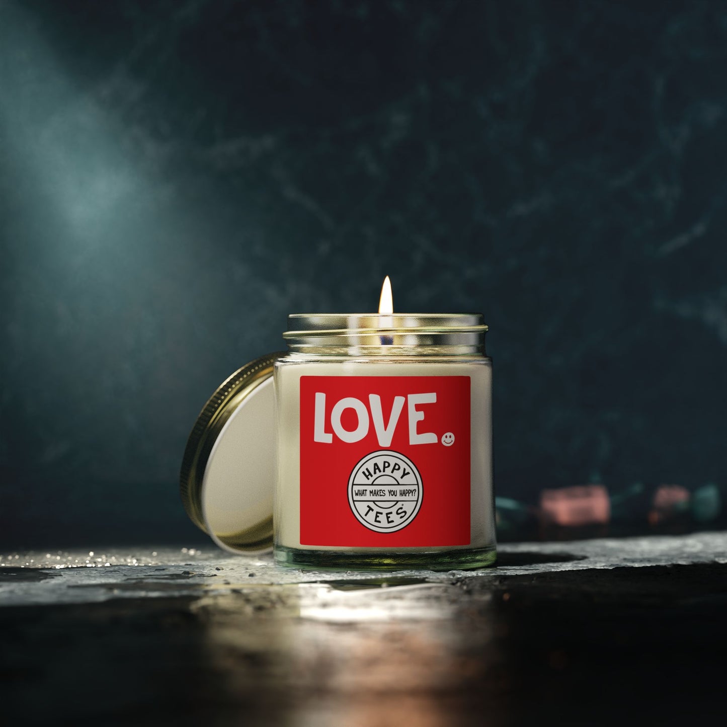 LOVE Happy Tee (Candle Jar)  Home Decor  HAPPY TEES® BRAND