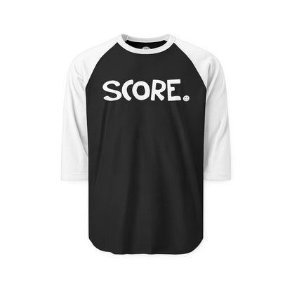 SCORE Happy Tee (Long Sleeve Raglan)  Long-sleeve 2XL / Black/White HAPPY TEES® BRAND