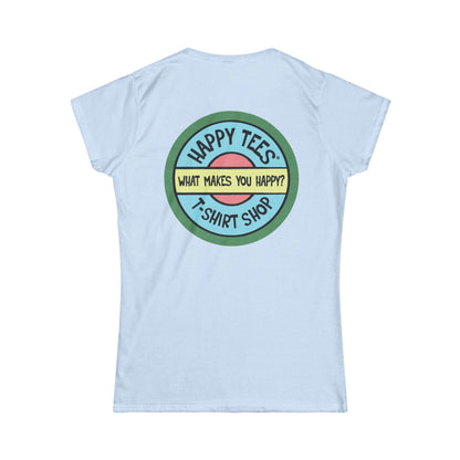 Happy Tees® T‑Shirt (Women's Tee without front logo)  T-Shirt  HAPPY TEES® BRAND