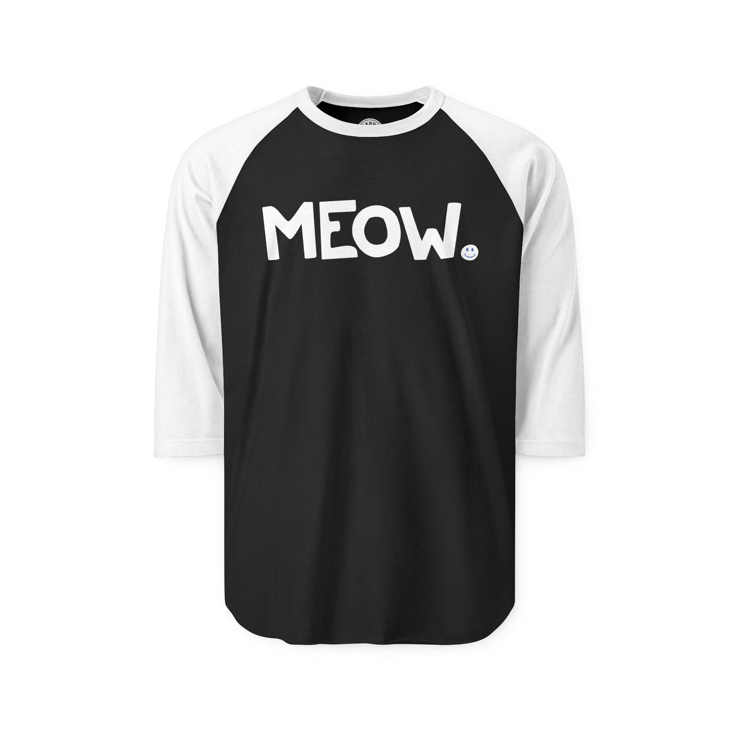 MEOW Happy Tee (Long Sleeve Raglan) - HAPPY TEES® BRAND