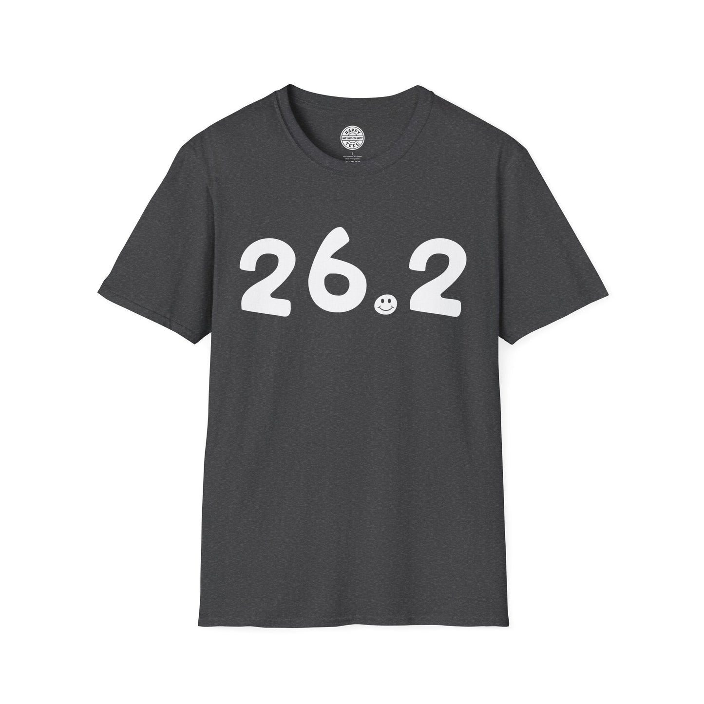 26.2 Happy Tee  T-Shirt Dark Heather / 2XL HAPPY TEES® BRAND