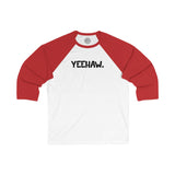 YEEHAW Happy Tee (Long Sleeve Baseball Tee)  Long-sleeve White/Red / L HAPPY TEES® BRAND