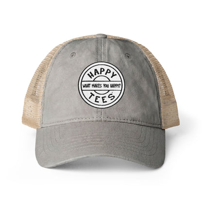 Happy Tees® Cap (Women's Washed Mesh-Back, Embroidery)  Hats  HAPPY TEES® BRAND
