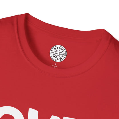 LOVE Happy Tee (Red tee with white graphic) Printify