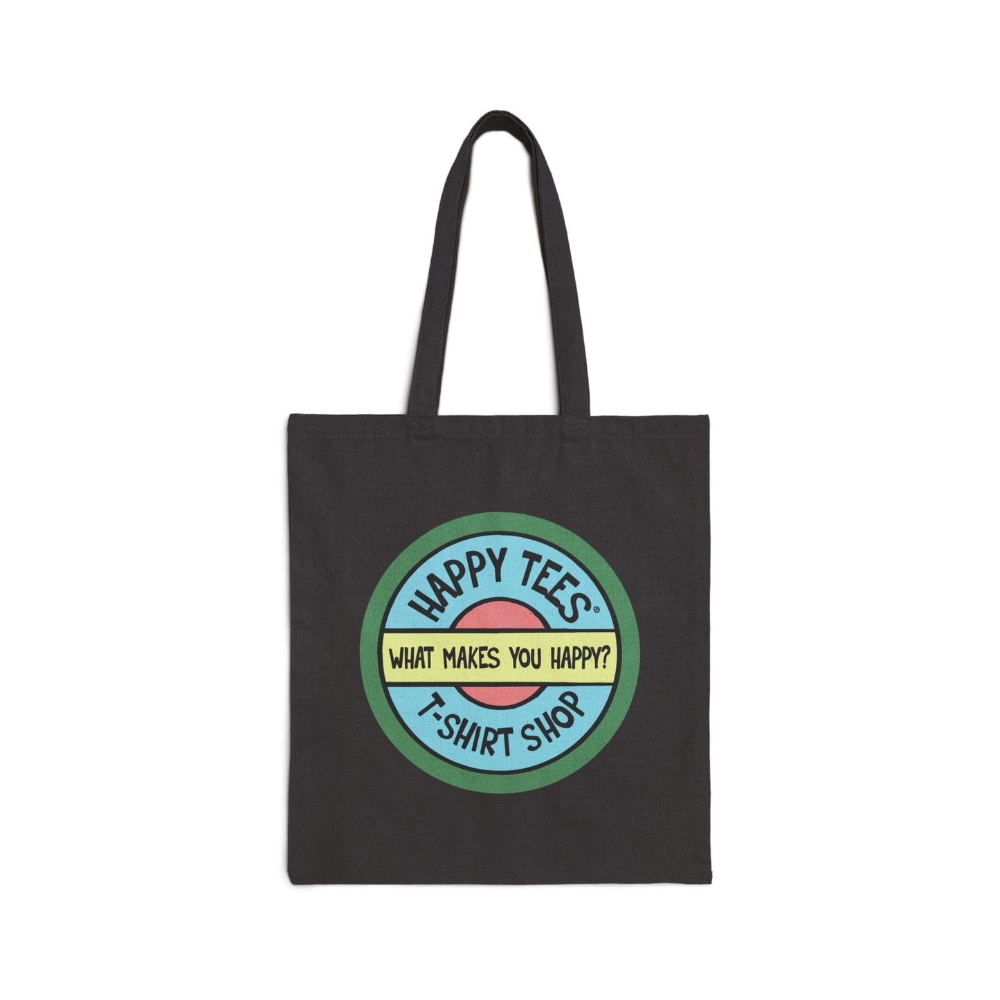 Happy Tees® Tote Bag  Bags Black / 15" x 16" HAPPY TEES® BRAND