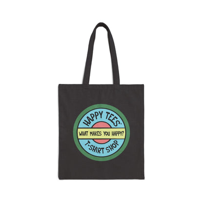 Happy Tees® Tote Bag  Bags Black / 15" x 16" HAPPY TEES® BRAND