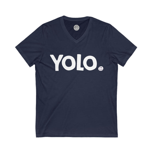 YOLO Happy Tee (V-Neck)  V-neck  HAPPY TEES® BRAND