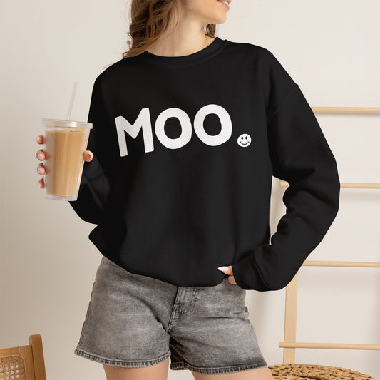 MOO Happy Tee (Sweatshirt)  Sweatshirt  HAPPY TEES® BRAND