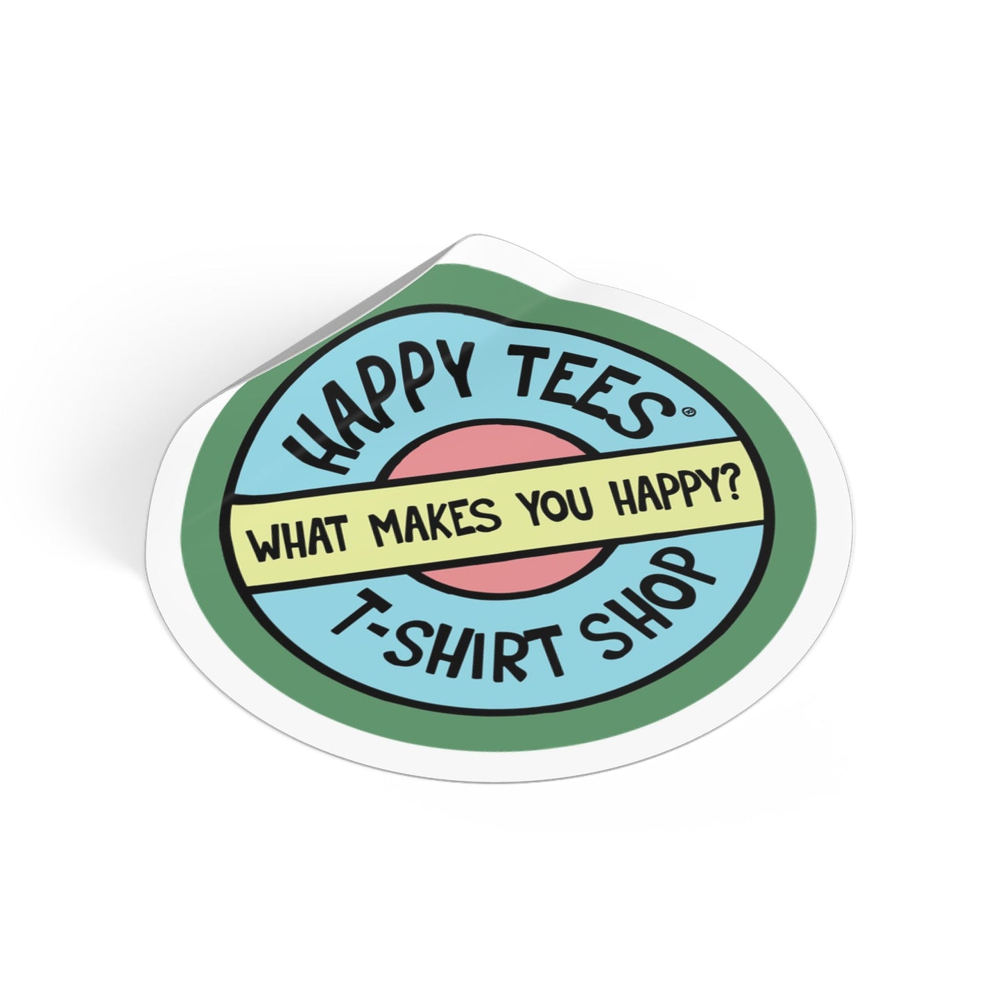 Happy Tees® Vinyl Stickers (color) Printify
