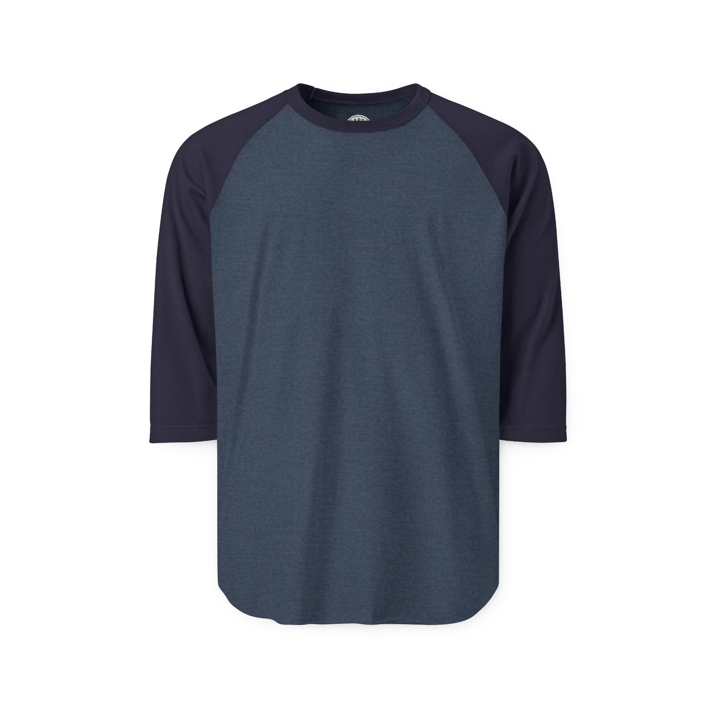BASIC Happy Tee (Long Sleeve Raglan)  Long-sleeve 2XL / Heather Denim/Navy HAPPY TEES® BRAND