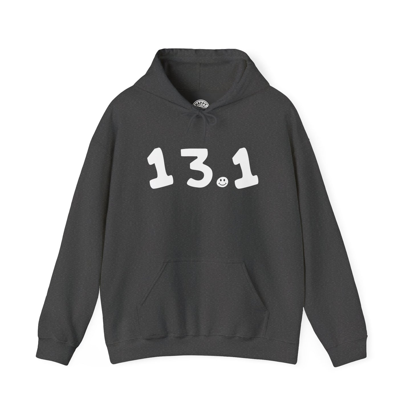 13.1 Happy Tee (Hoodie)  Hoodie 2XL / Dark Heather HAPPY TEES® BRAND