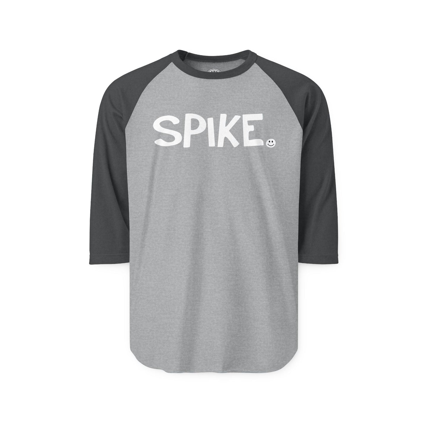 SPIKE Happy Tee (Long Sleeve Raglan)  Long-sleeve 2XL / Heather Grey/Heather Charcoal HAPPY TEES® BRAND