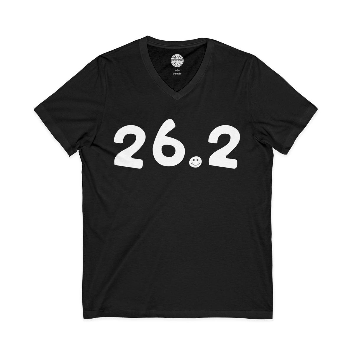 26.2 Happy Tee (V-Neck)  V-neck  HAPPY TEES® BRAND